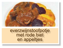 everzwijnstoofpotje met rode biet en appeltjes