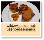 wildzwijnfilet met veenbessensaus