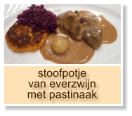stoofpotje van everzwijn met pastinaak