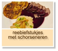 reebiefstukjes met schorseneren