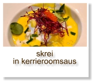 skrei in kerrieroomsaus