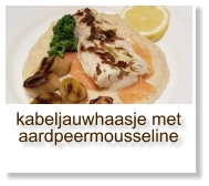 kabeljauwhaasje met aardpeermousseline