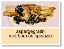 aspergegratin met ham en spinazie
