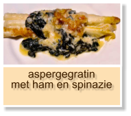 aspergegratin met ham en spinazie