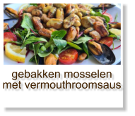 gebakken mosselen met vermouthroomsaus