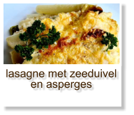 lasagne met zeeduivel en asperges