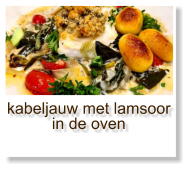 kabeljauw met lamsoor in de oven