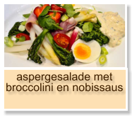 aspergesalade met broccolini en nobissaus