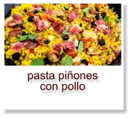 pasta piñones con pollo