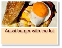Aussi burger with the lot
