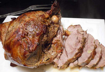 gigot met ratatouille en olijfoliepuree