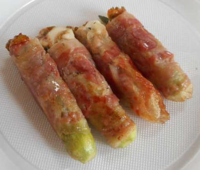 courgettebloemen in pancetta 2