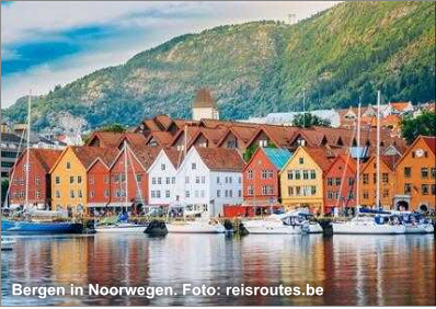 Bergen in Noorwegen. Foto: reisroutes.be
