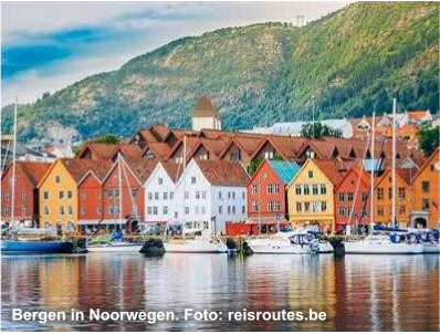 Bergen in Noorwegen. Foto: reisroutes.be