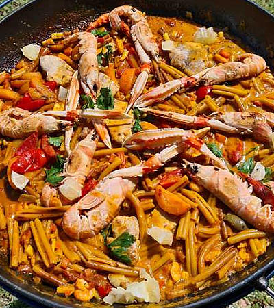 casarecce met vis en zeevruchten