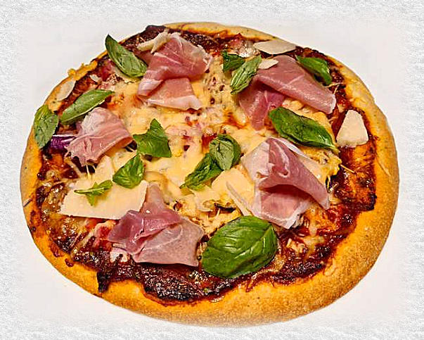 pizza met parmaham