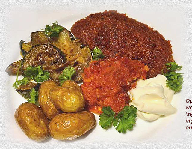 zigeunerschnitzel met ajvarsaus