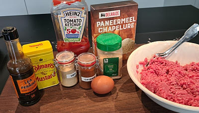 Ingrediënten voor Salisbury steak