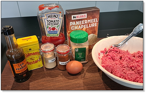 Ingrediënten voor Salisbury steak