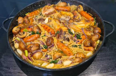 fideos met kip en merguez